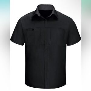 Red Kap Men's Short Sleeve Performance Plus Shop Shirt With Oilblok Tech - Med